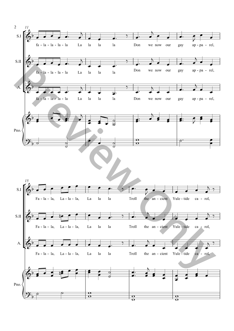 A Christmas Medley (SSA choir) P.O.D