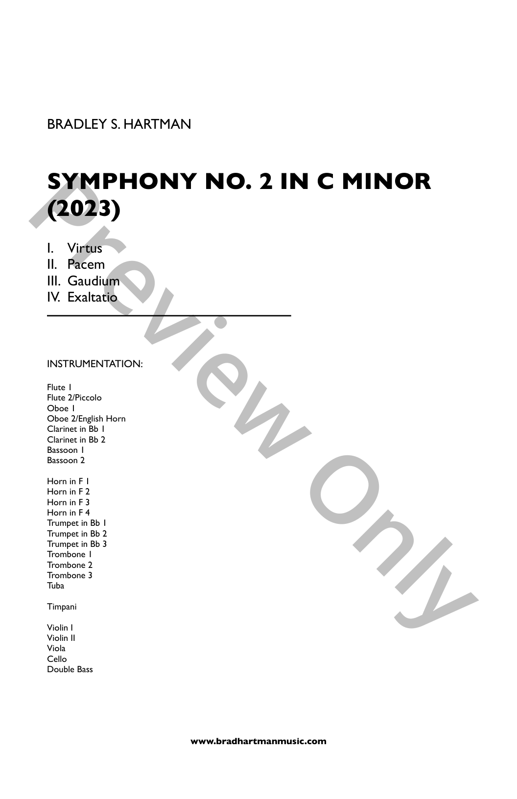 Symphony No. 2 in C minor P.O.D