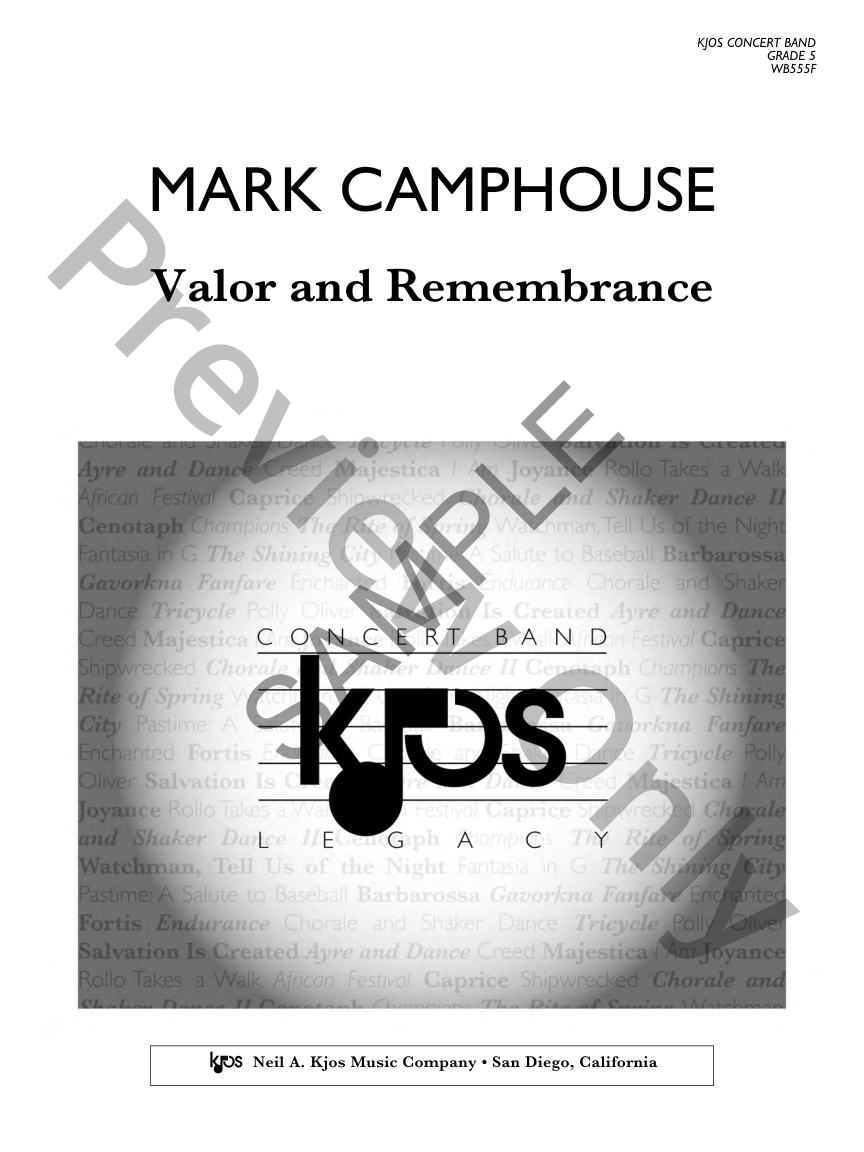 Valor and Remembrance SCORE
