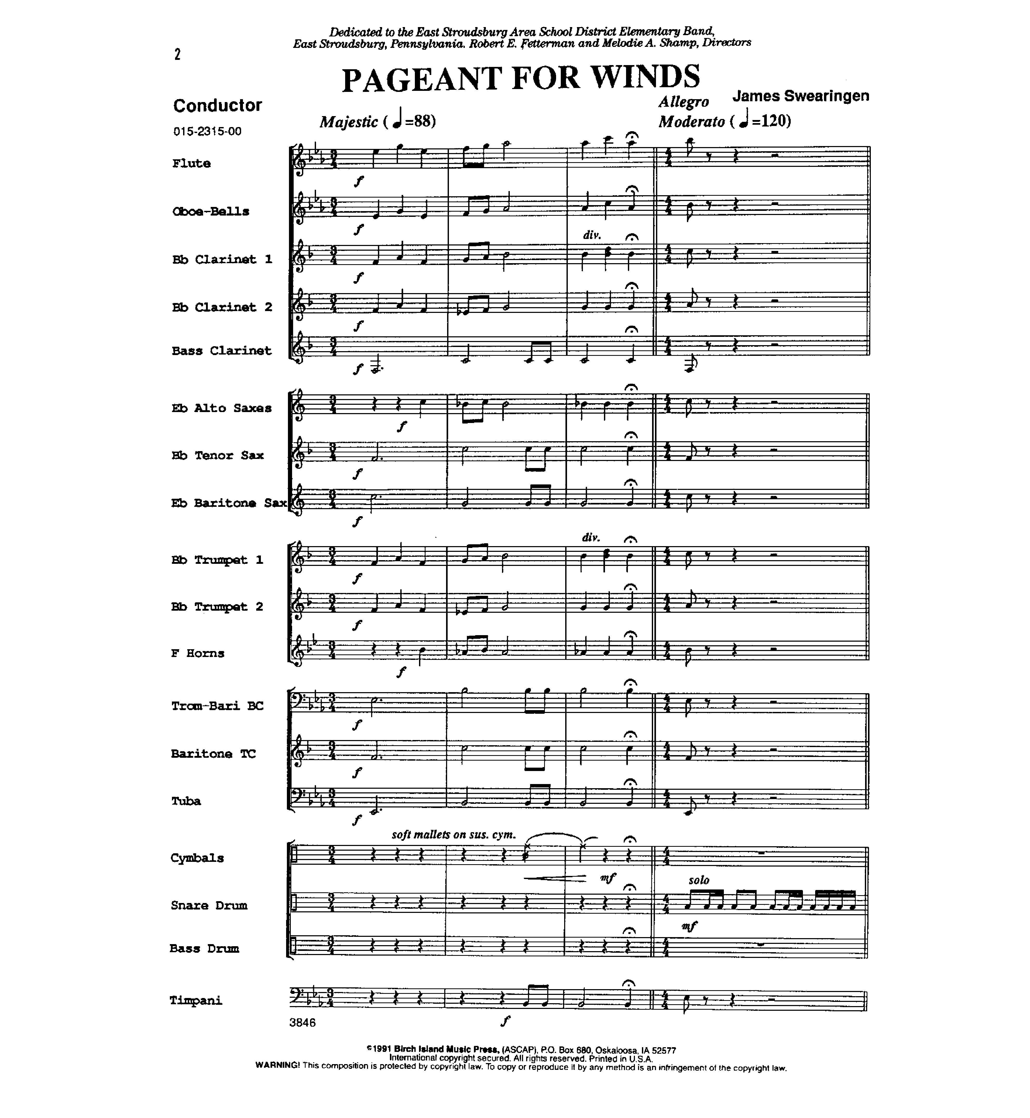 PAGEANT FOR WINDS