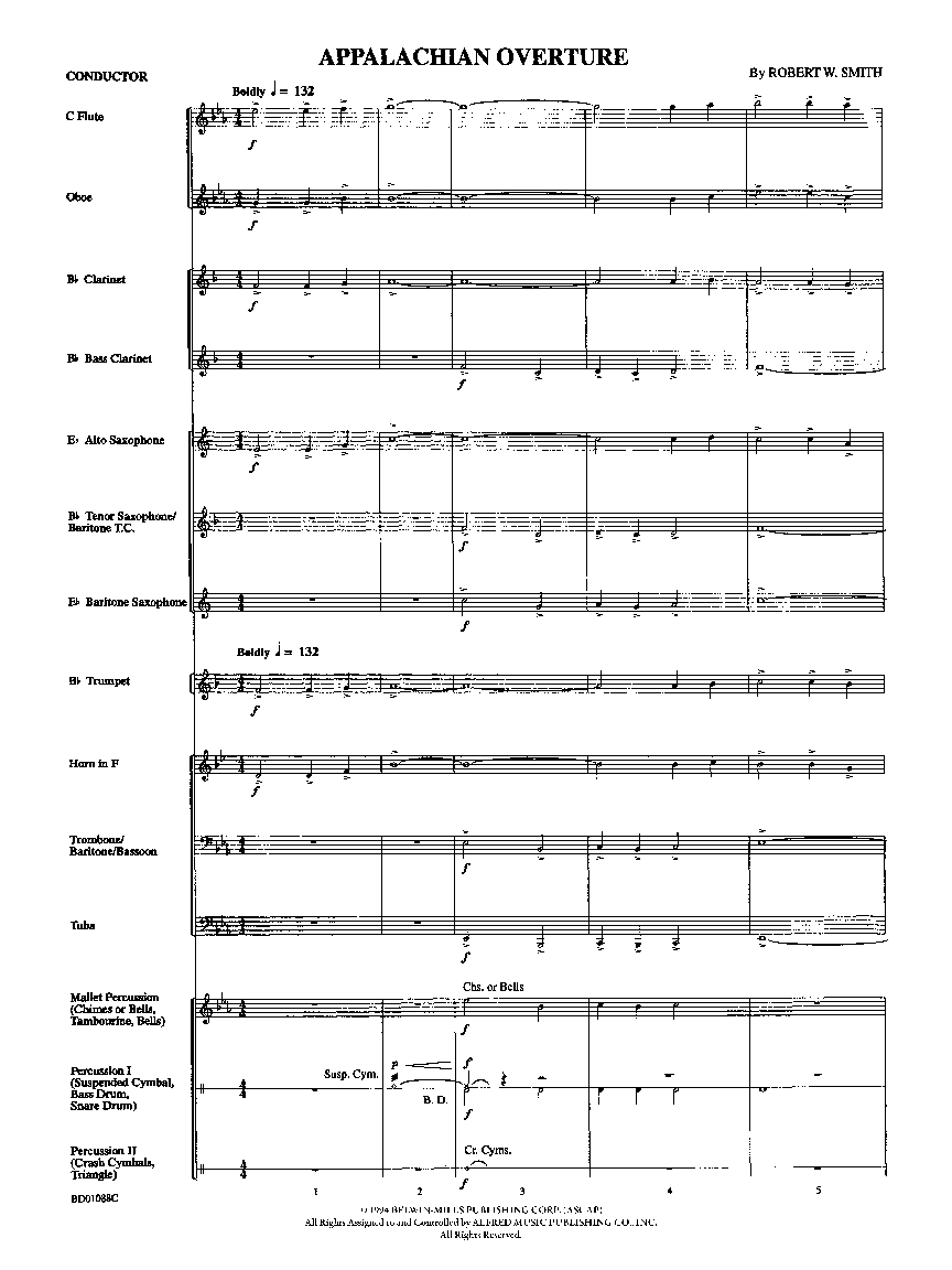 APPALACHIAN OVERTURE SCORE P.O.P.