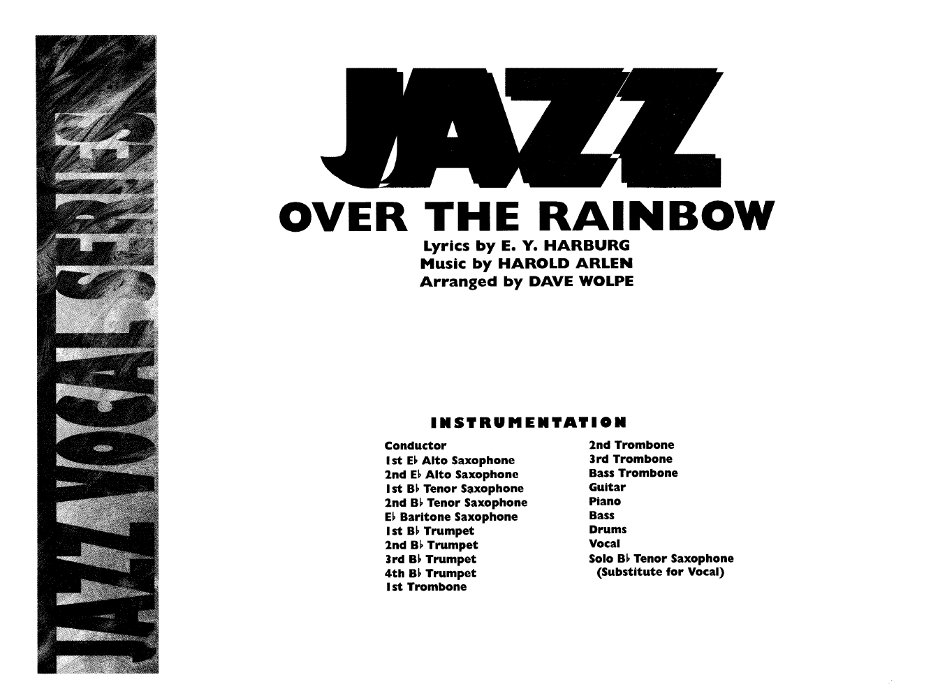 Over the Rainbow Vocal Solo with Jazz Ensemble Score