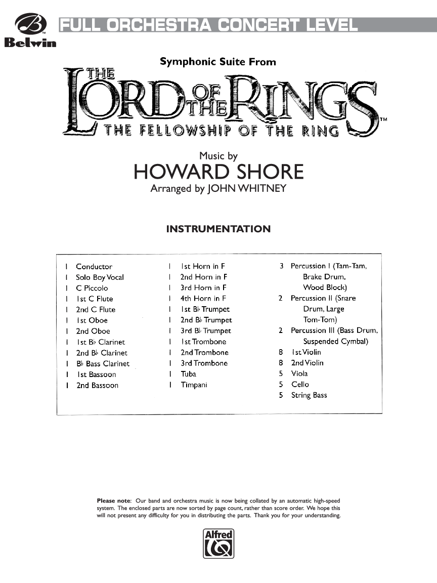 Lord of the Rings: The Fellowship of the Ring Symphonic Suite