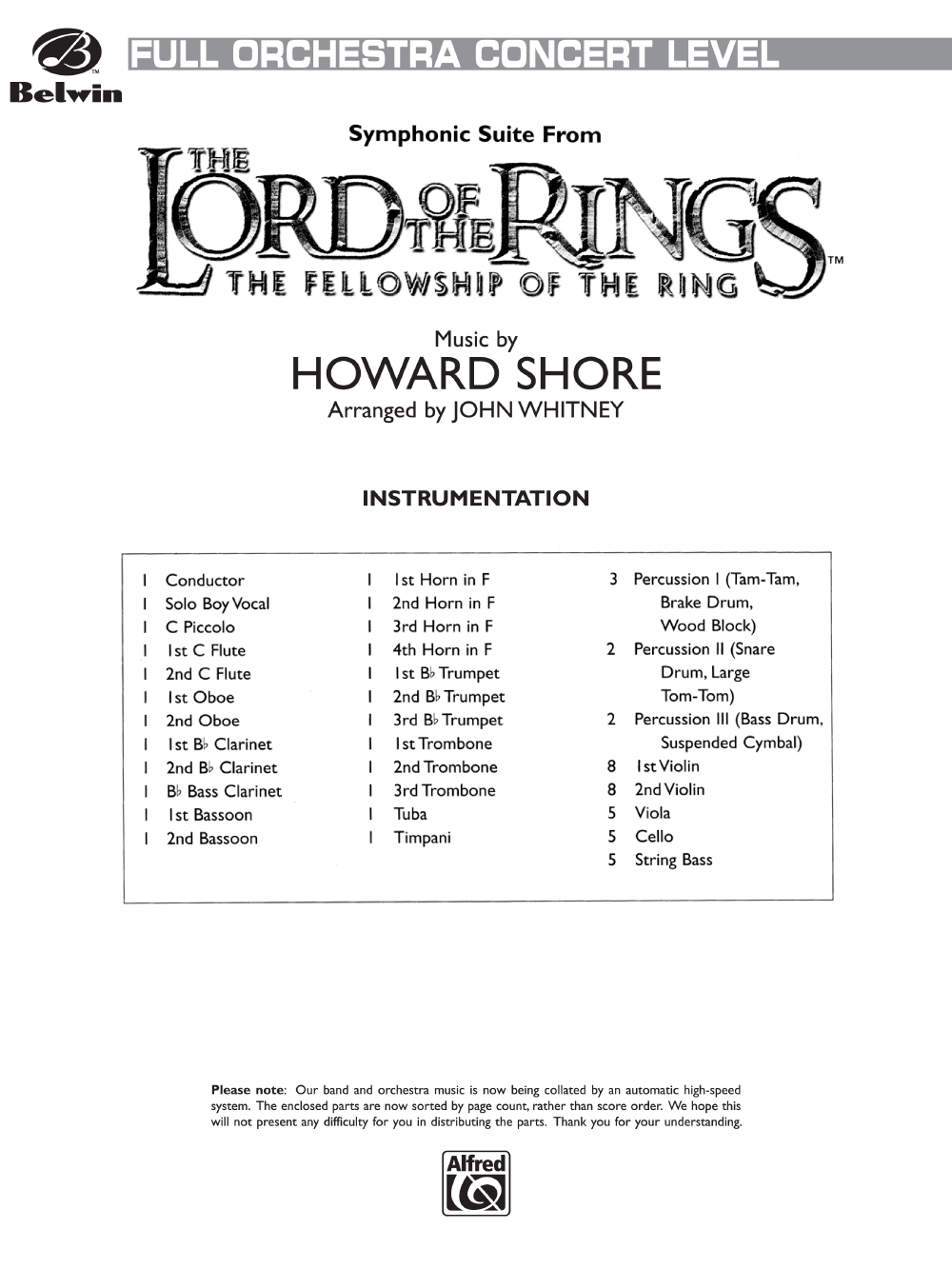 Lord of the Rings: The Fellowship of the Ring Symphonic Suite