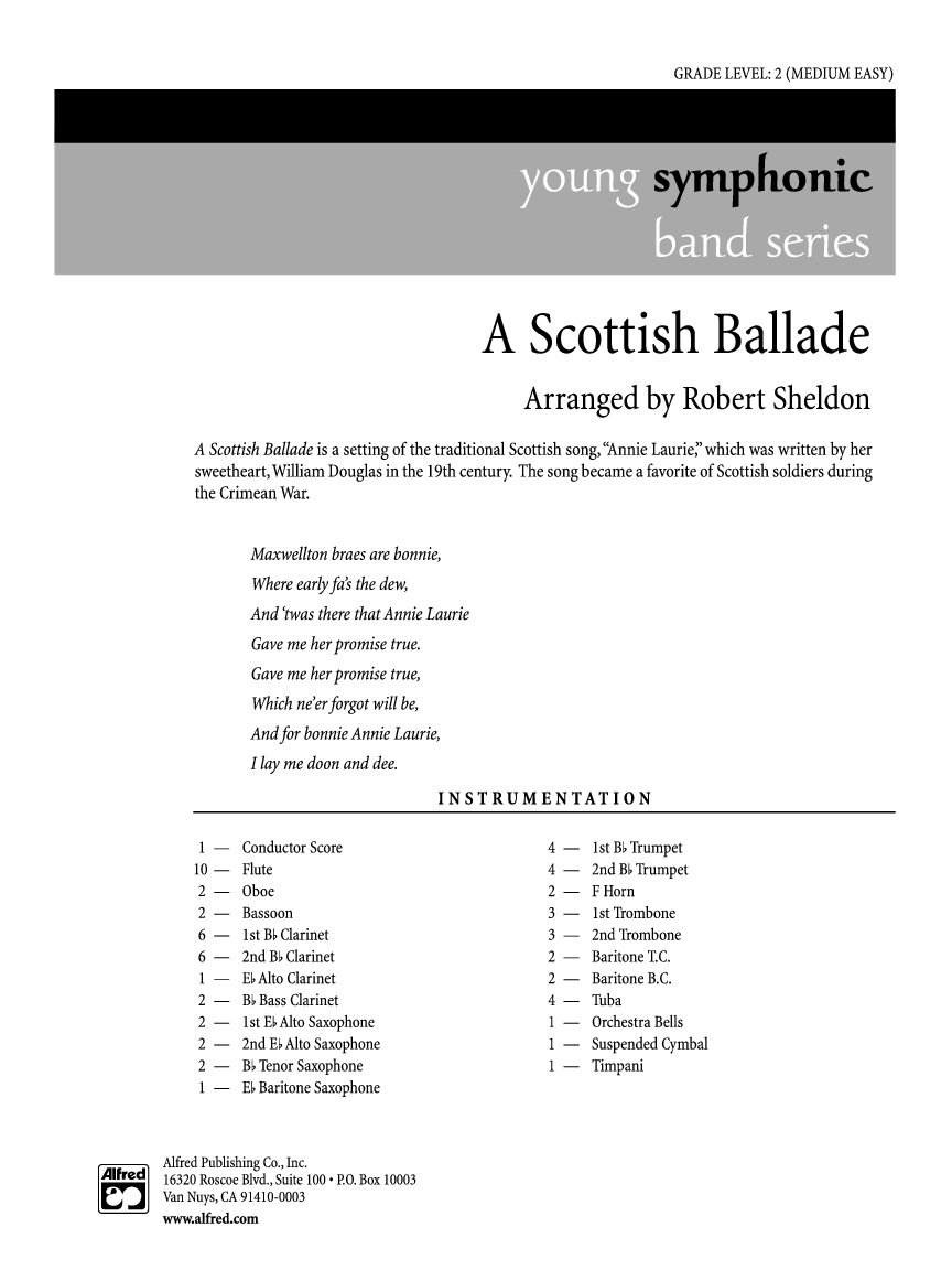 SCOTTISH BALLADE SCORE