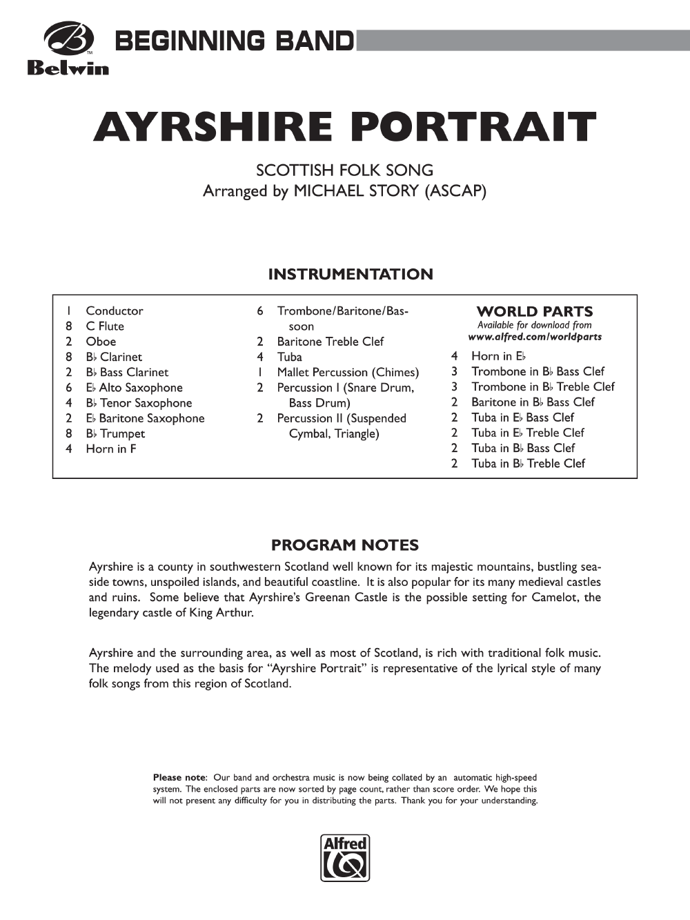 AYRSHIRE PORTRAIT SCORE