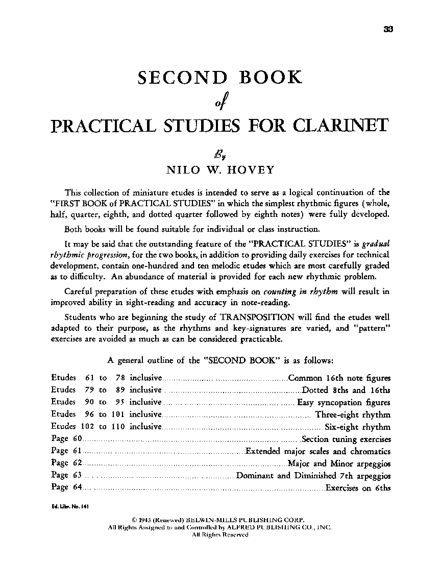 PRACTICAL STUDIES FOR CLARINET #2