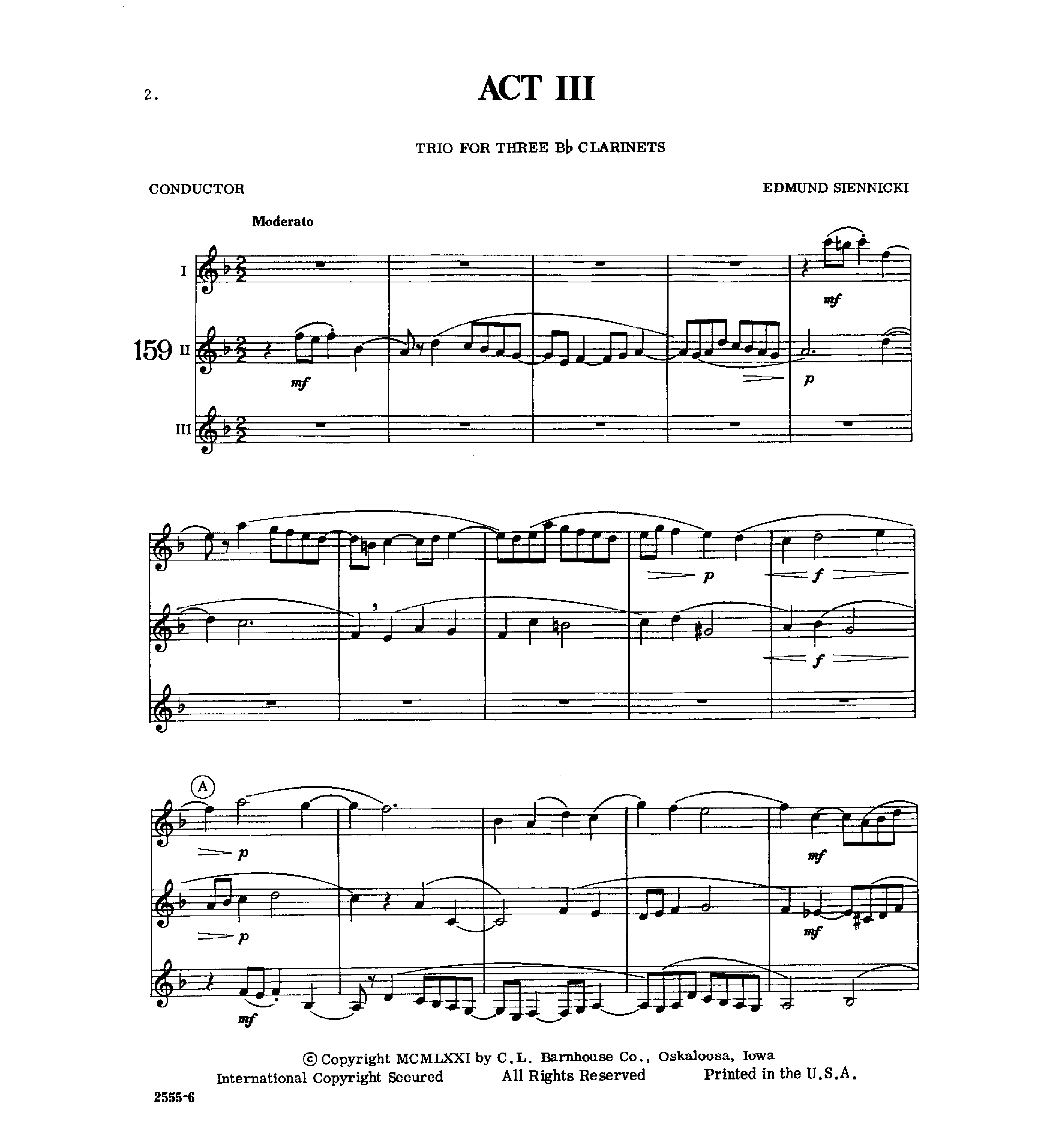 ACT III CLARINET TRIO-ARCHIVE
