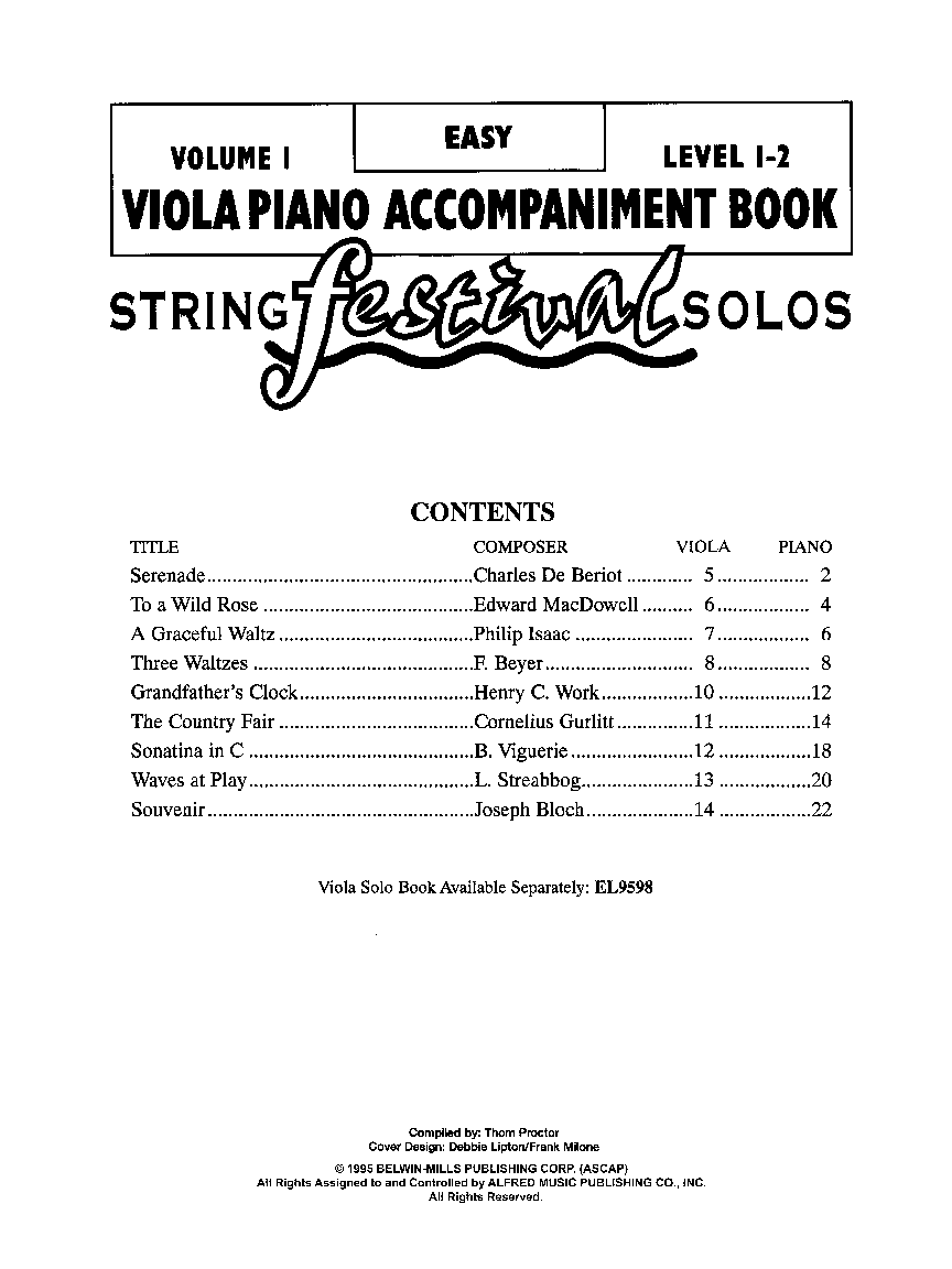 STRING FESTIVAL SOLOS #1 VA PF ACC