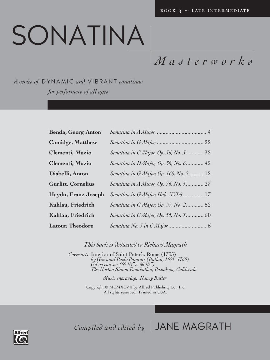 SONATINA MASTERWORKS #3