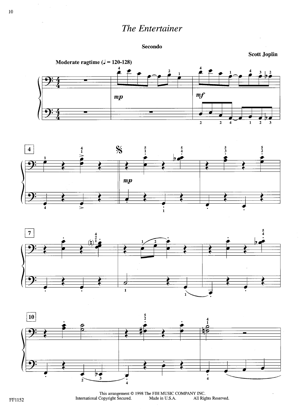 PIANO FOR TWO EARLY INTERMEDIATE #4