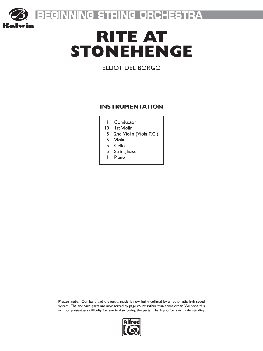 RITE AT STONEHENGE SCORE