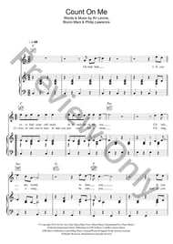 Count On Me By Bruno Mars J W Pepper Sheet Music