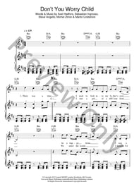 Don T You Worry Child By Swedish House Mafia J W Pepper Sheet Music