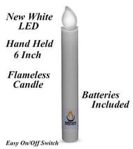 SafeFlame Handheld Flickering LED Battery Candle - Switch On-Off (Pack of  25)