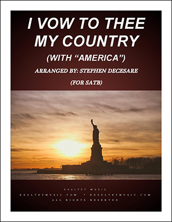 I Vow To Thee My Country With America Satb N J W Pepper Sheet Music