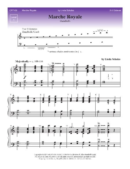 Marche Royale handbell sheet music cover