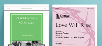 Lent and Easter Sheet music covers for church choirs.