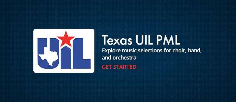 Explore Texas UIL PML music selections for choir, band, and orchestra.
