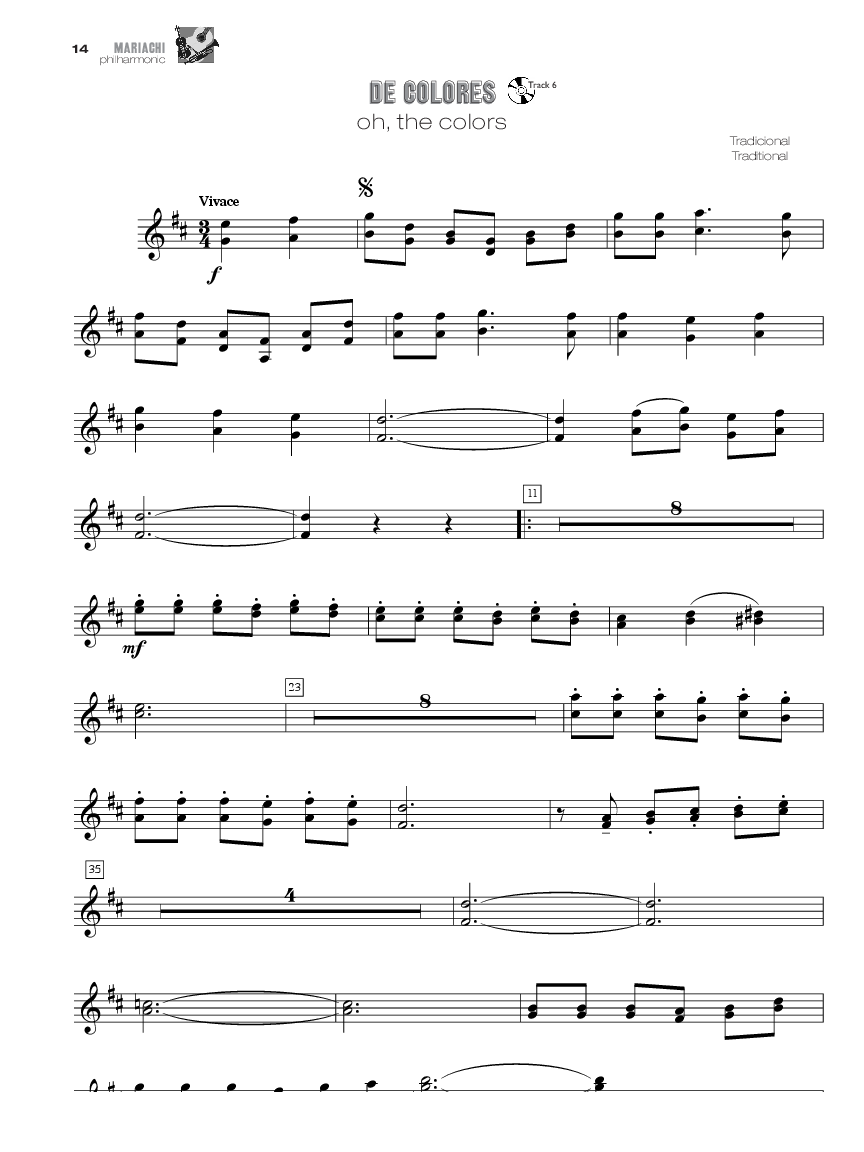 MARIACHI PHILHARMONIC TRUMPET BOOK -P.O.P.