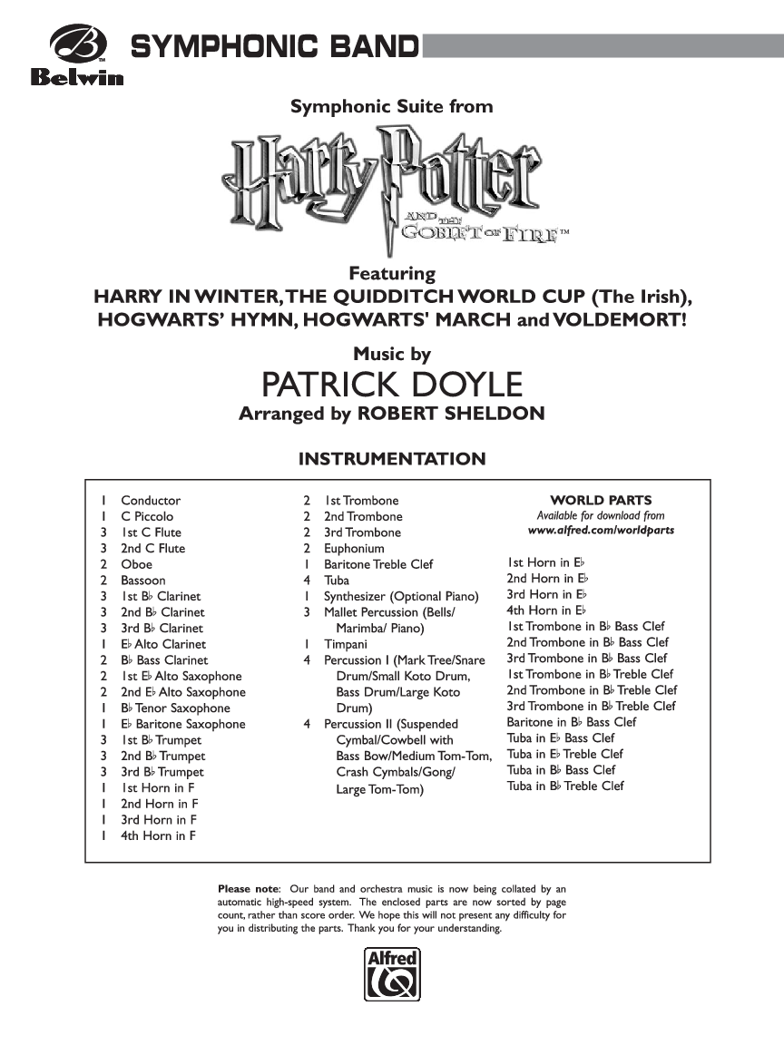 HARRY POTTER AND THE GOBLET OF FIRE SYMPHONIC SUITE