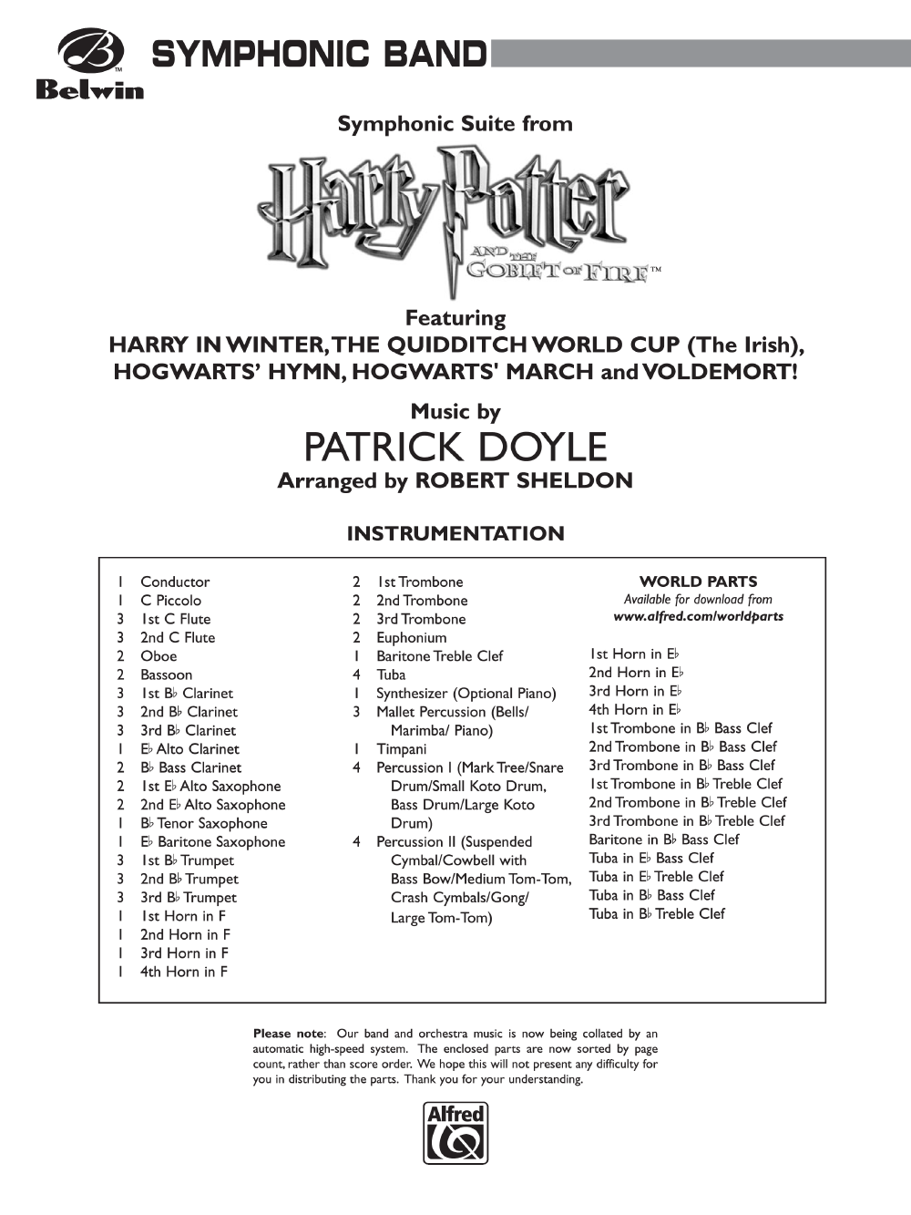 HARRY POTTER AND THE GOBLET OF FIRE SYMPHONIC SUITE