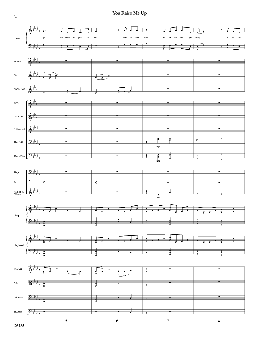 You Raise Me Up with Be Still, My Soul INST PARTS