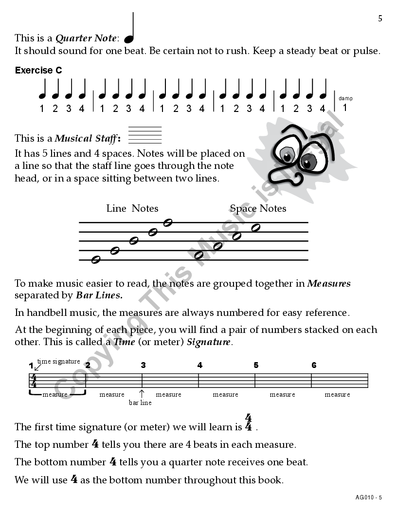 BEGINNING BUSY RINGERS 3 OCTAVES Reproducible P.O.D.