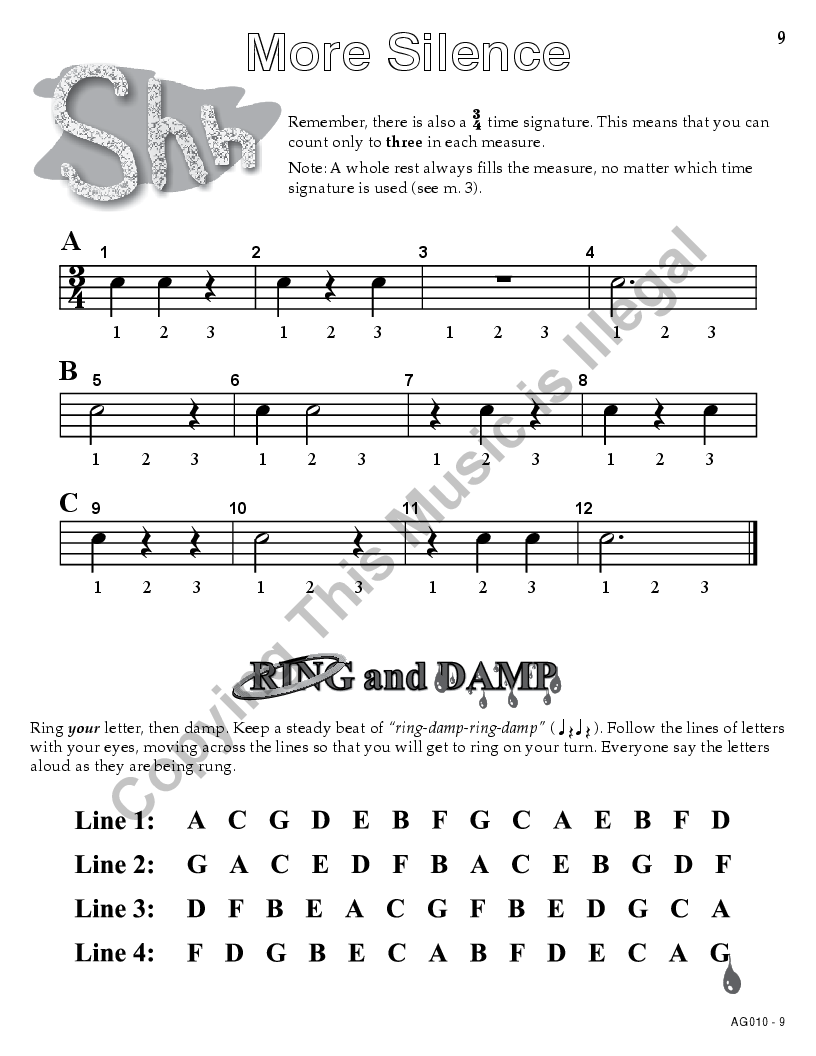 BEGINNING BUSY RINGERS 3 OCTAVES Reproducible P.O.D.