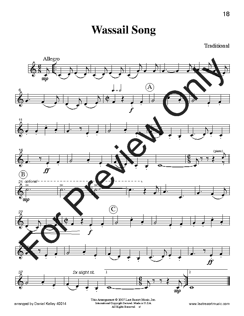 18 Traditional Christmas Solos French Horn and Piano