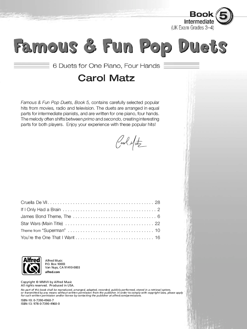 FAMOUS AND FUN POP DUETS #5