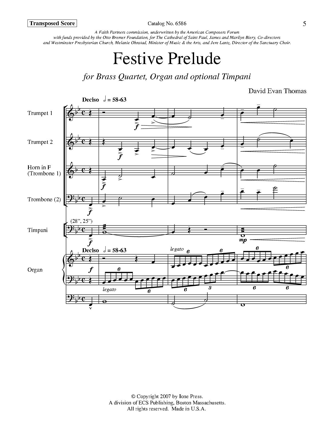 FESTIVE PRELUDE BRASS QUARTET