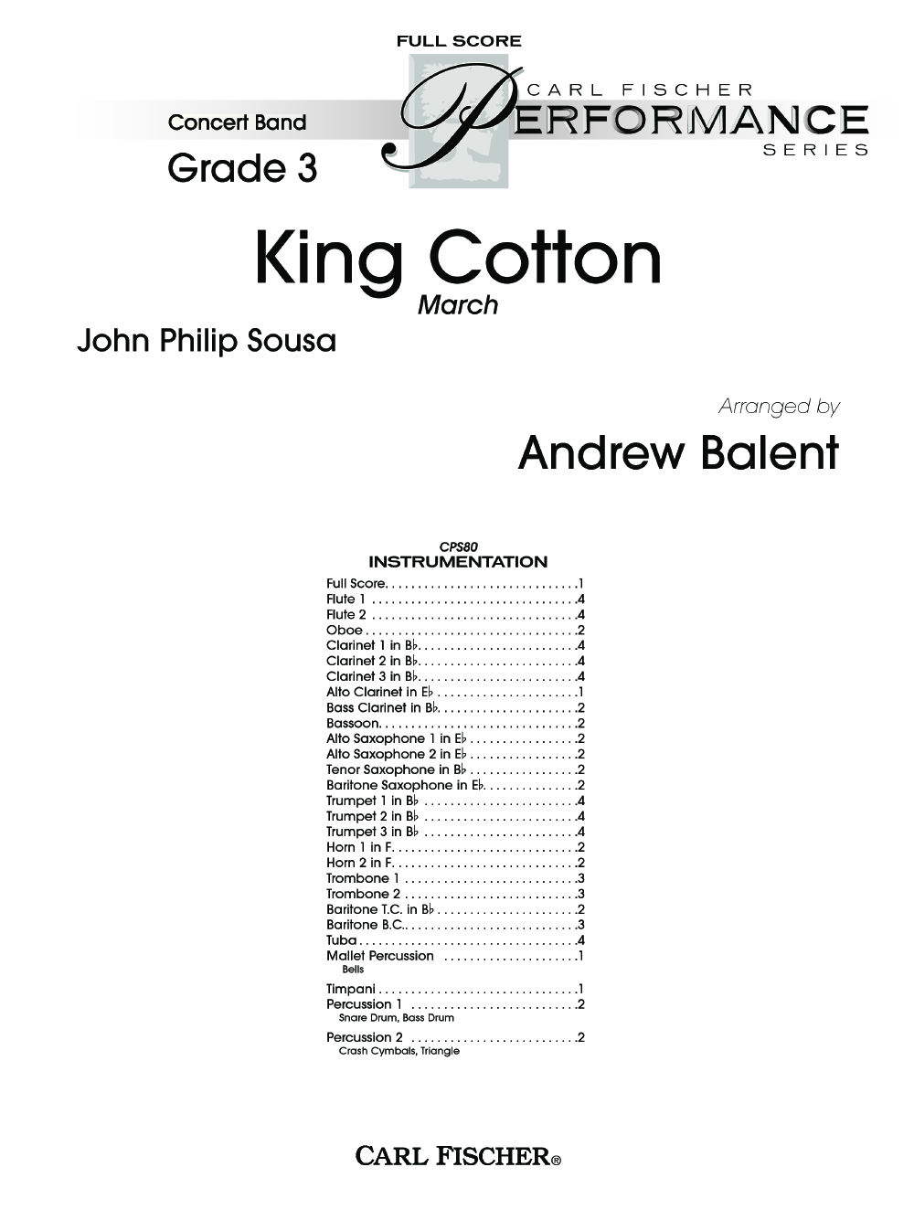 King Cotton by John Philip Sousa/arr. Balent