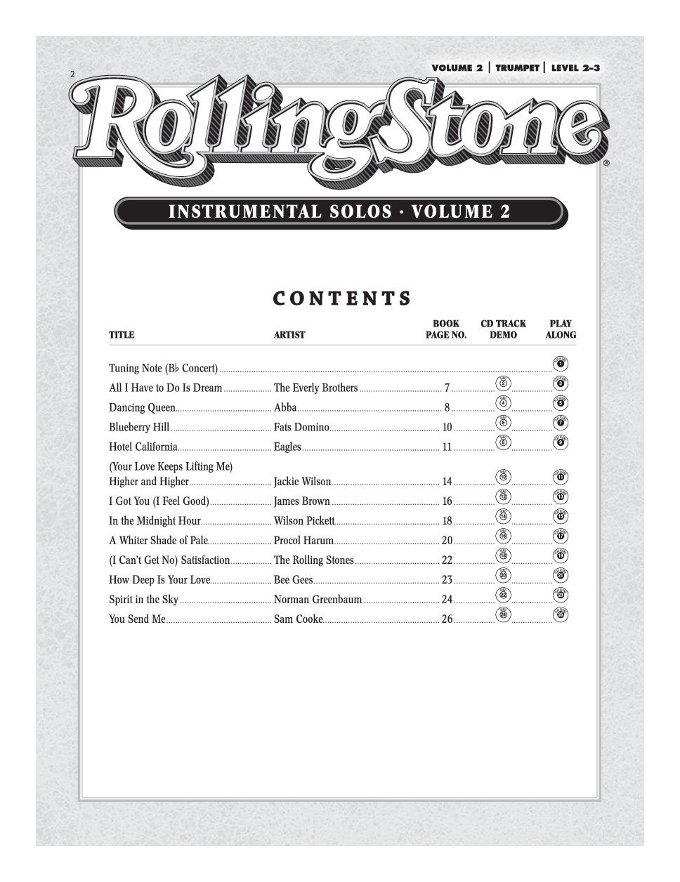 ROLLING STONE 500 GREATEST SONGS OF ALL TIME #2 TRUMPET BK/CD