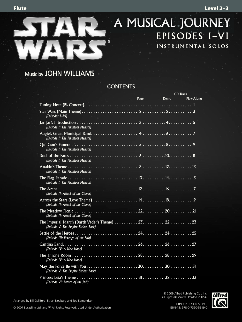 STAR WARS A MUSICAL JOURNEY EPISODES 1- 6 FLUTE BK/CD