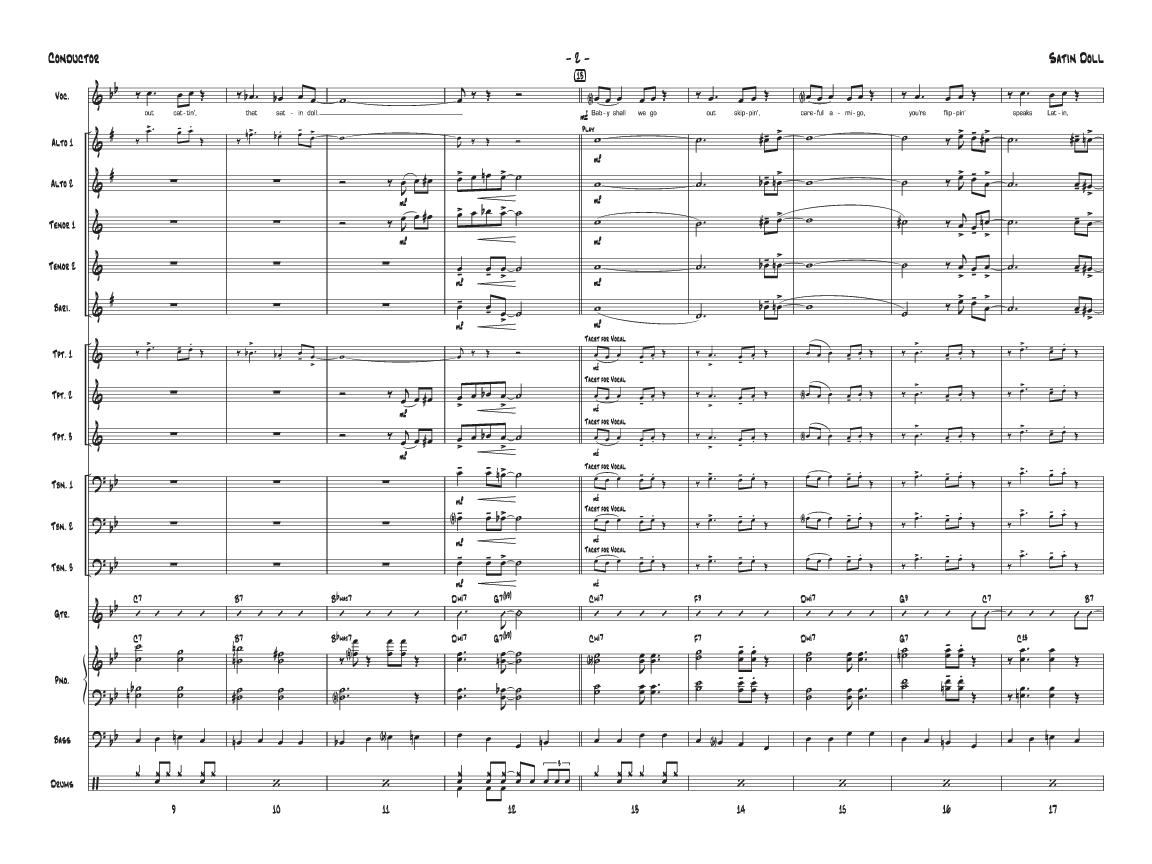 SATIN DOLL VOCAL SOLO WITH JAZZ ENSEMBLE