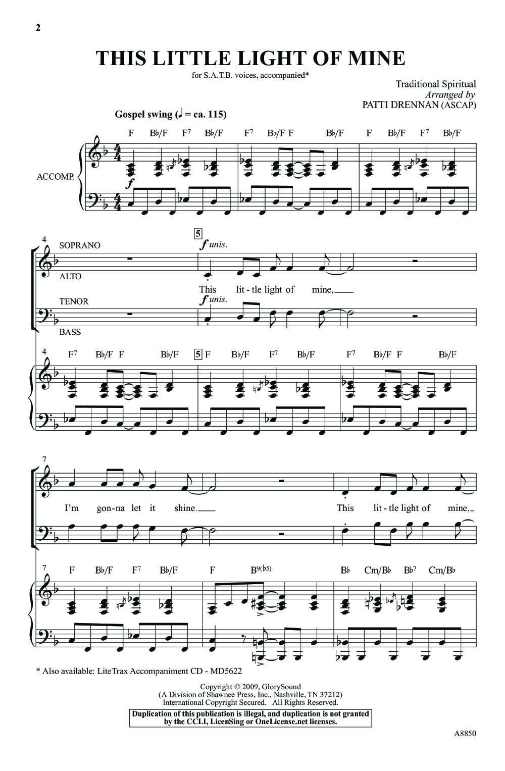 Little Light of Mine (SATB by Patti D | J.W. Pepper Sheet Music