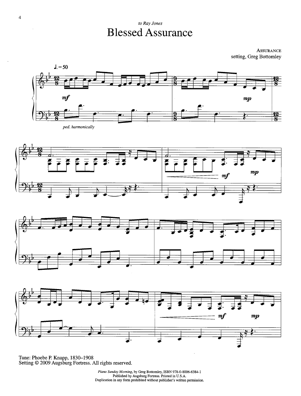 Piano Sunday Morning (Piano) arr. Greg Bottomley| J.W. Pepper Sheet Music