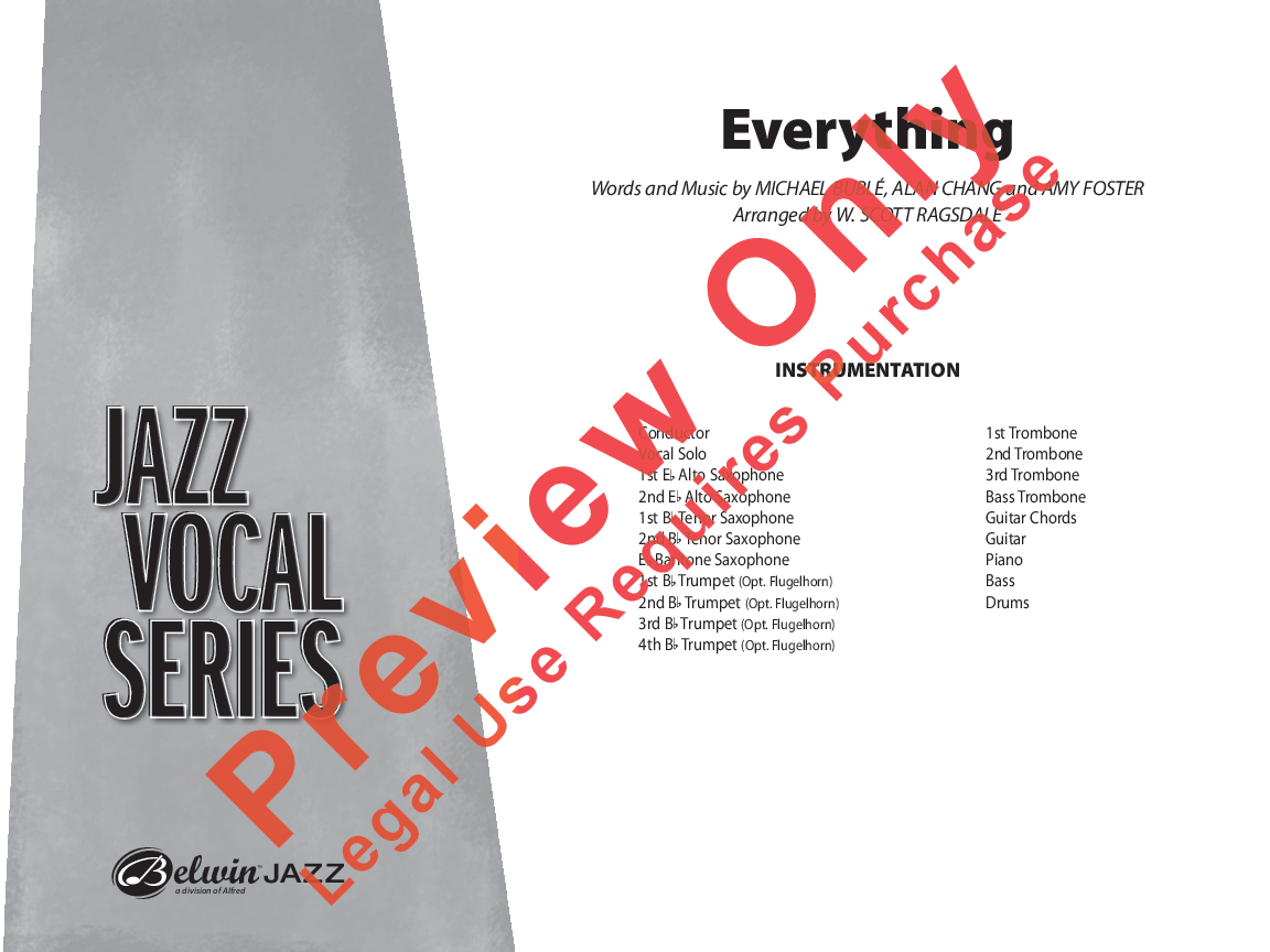 Everything Vocal Solo with Jazz Ensemble Score