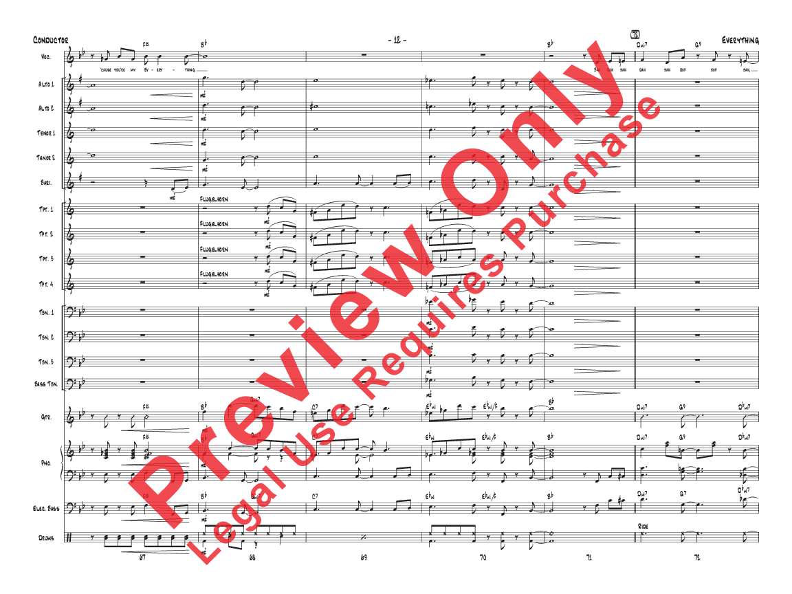 Everything Vocal Solo with Jazz Ensemble Score