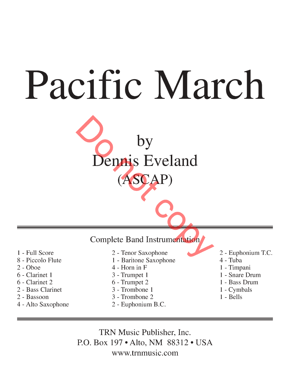 PACIFIC MARCH
