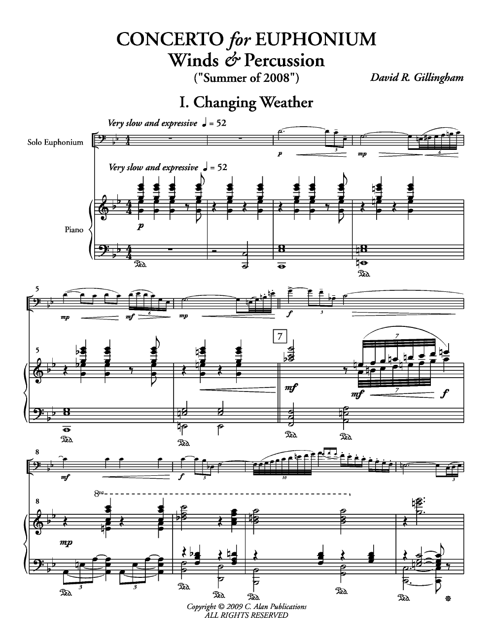 CONCERTO FOR EUPHONIUM WINDS AND PERCUSSION EUPHONIUM/ PIANO