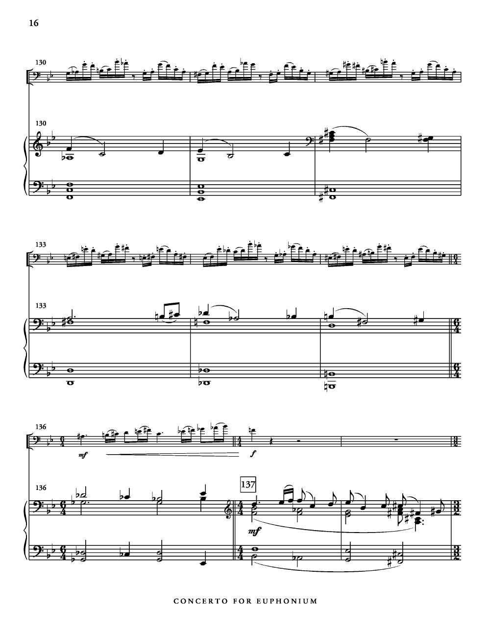 CONCERTO FOR EUPHONIUM WINDS AND PERCUSSION EUPHONIUM/ PIANO