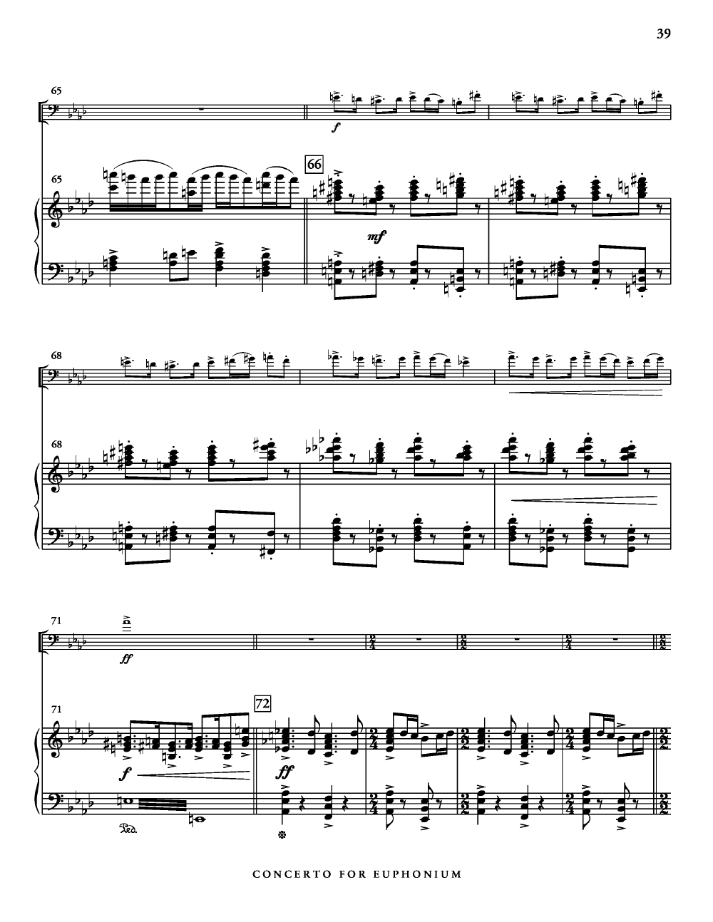 CONCERTO FOR EUPHONIUM WINDS AND PERCUSSION EUPHONIUM/ PIANO