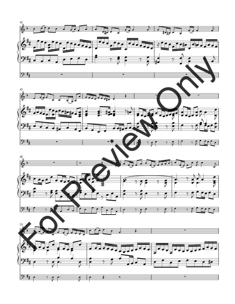 ARIA FROM CANTATA #1, BWV 1 Piccolo TRUMPET, Harpsichord and Cello P.O.D.