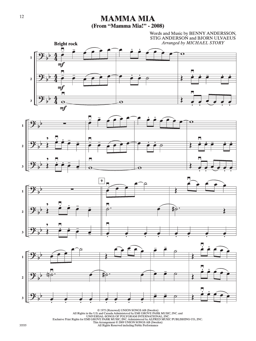 MOVIE TRIOS FOR ALL CELLO/ BASS