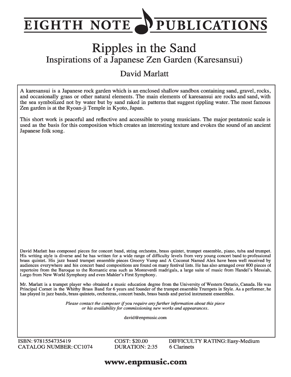 RIPPLES IN THE SAND CLARINET ENSEMBLE