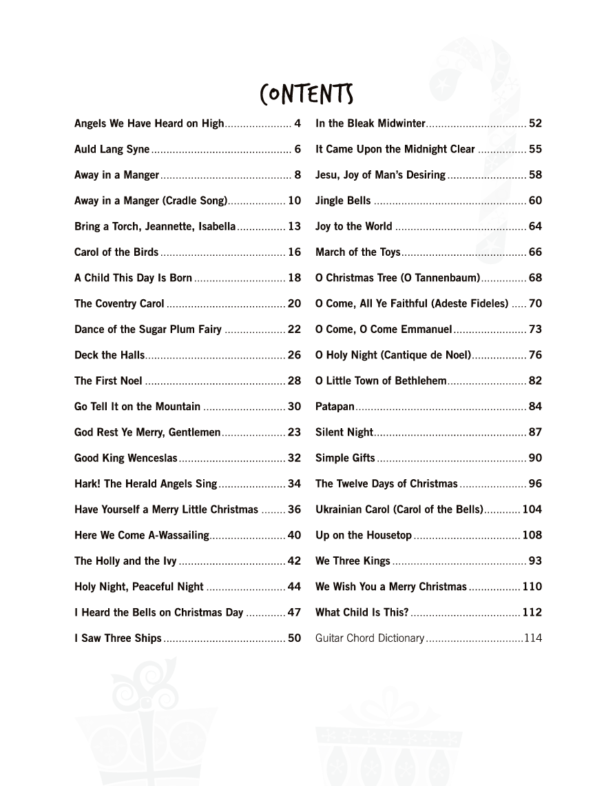 JUST FOR FUN CHRISTMAS EASY GUITAR TAB