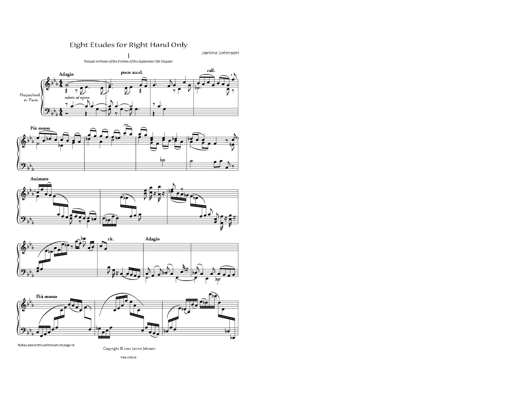 EIGHT ETUDES FOR RIGHT HAND ONLY OP 30 PIANO