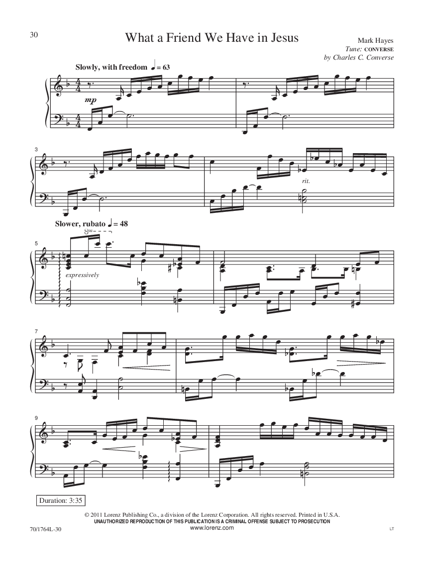 Jazz Hymns For The Intermediate Pianist